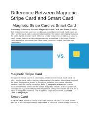 smart cards vs mag stripe cards 